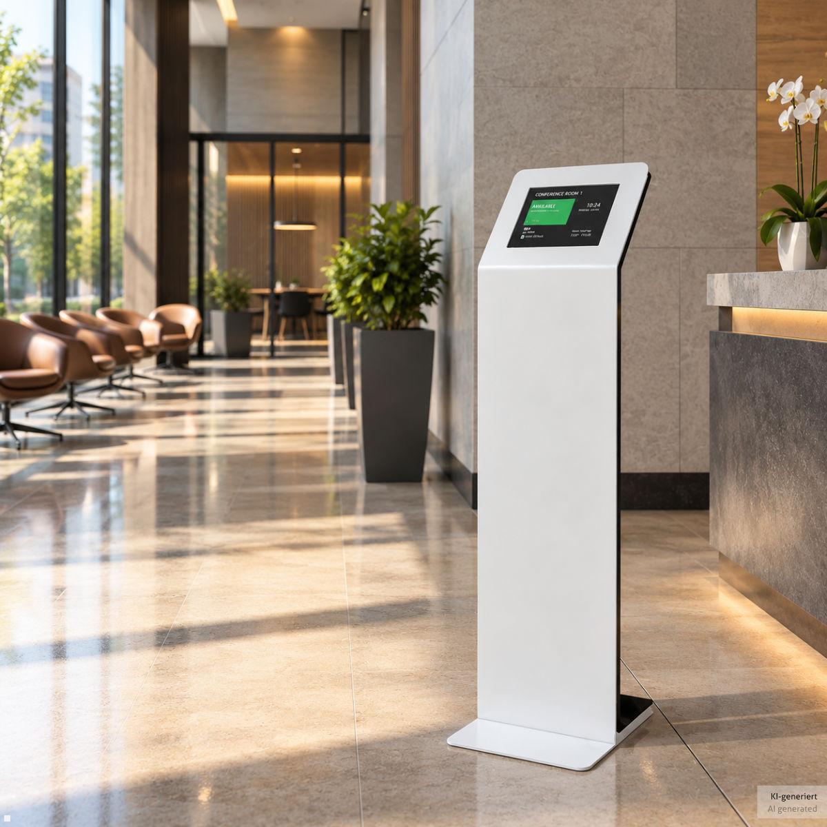 TabLines TBS169 Design Tabletständer quer mit Akku Samsung Tab S12 Ultra 14.6, Seitenansicht Design Stele