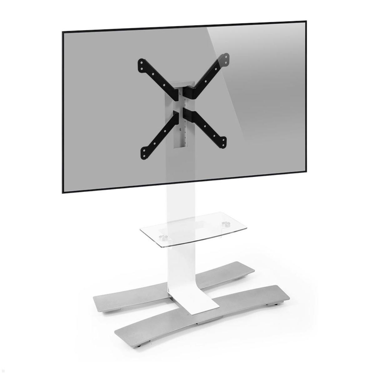 Erard WILL 1050 L mobiler TV Standfuß mit Ablage 30-65 Zoll, weiß Erard WILL 1050 L mobiler TV Standfuß mit Ablage 30-65 Zoll, weiß