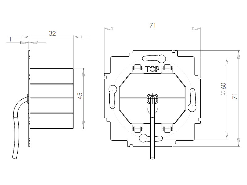 smart things sCharge Unterputz Netzteil Maße