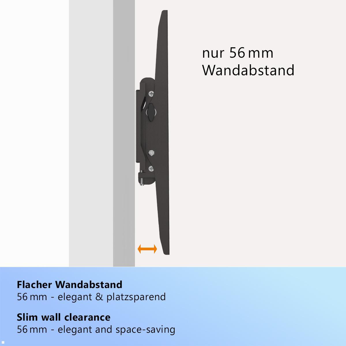 MonLines MWH046B Outdoor TV Wandhalterung neigbar, 37-86 Zoll bis 50kg, Sicherungsschraube Detail