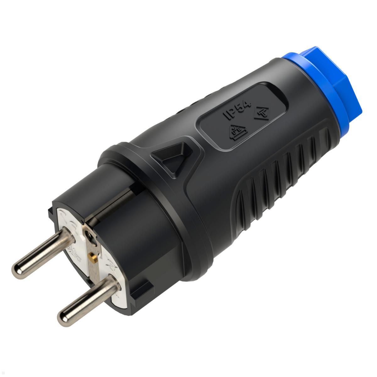 Bachmann Schutzkontaktstecker CEE7/7, Gummi