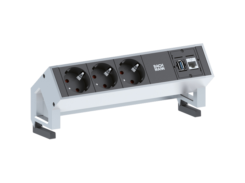 Bachmann DESK 2 Steckdosenleiste 1x CAT6 1x USB weiß 902.301 Bachmann DESK 2 Steckdosenleiste 1x CAT6 1x USB weiß 902.301