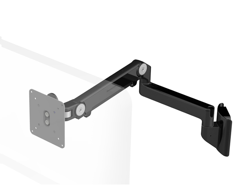 Humanscale M2 schwenkbare Monitor Wandhalterung M2HB2S Ansicht 3D