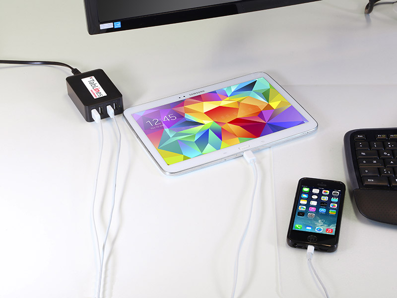 TabLines USB4-C 4-Port USB-Ladegerät mit 1m Euro-Netzkabel TabLines USB4-C 4-Port USB-Ladegerät mit 1m Euro-Netzkabel