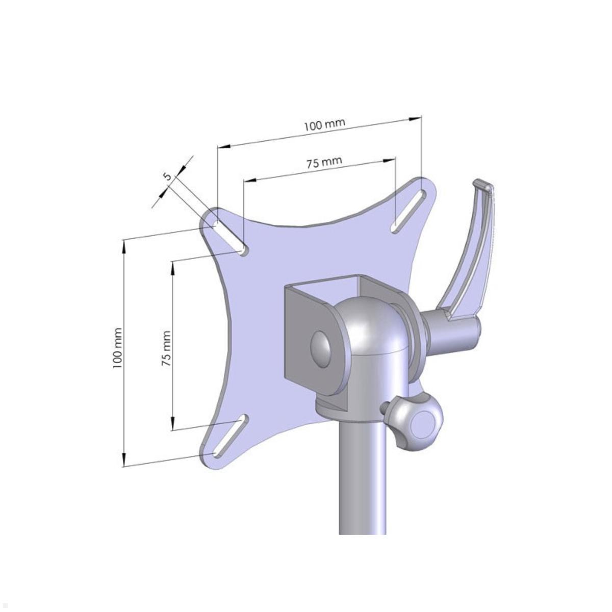 MonLines MTH305B Para 4+2 Monitor Tischhalter Standfuß bis 19 Zoll, schwarz, Zeichnung VESA Aufnahme