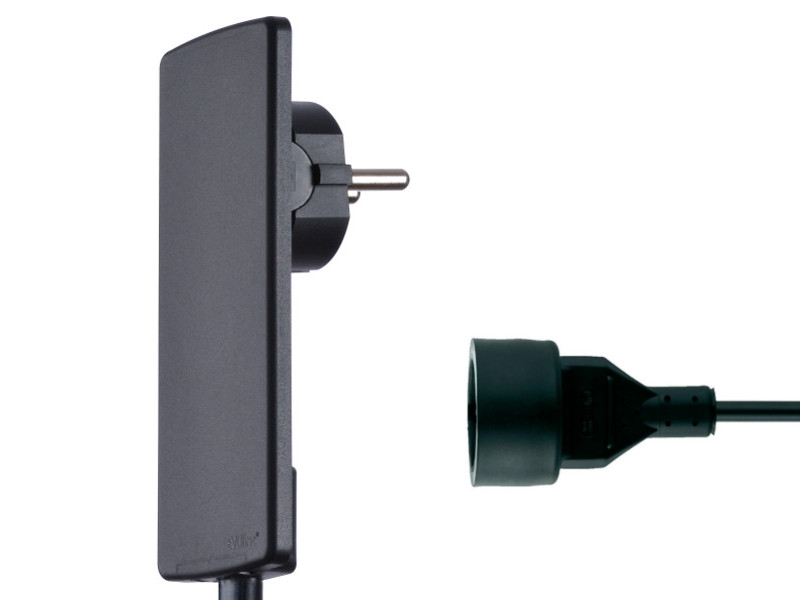 EVOline PlugFix mit VDE Kupplungsdose front flacher Stecker Flachstecker EVOline PlugFix mit VDE Kupplungsdose front flacher Stecker Flachstecker