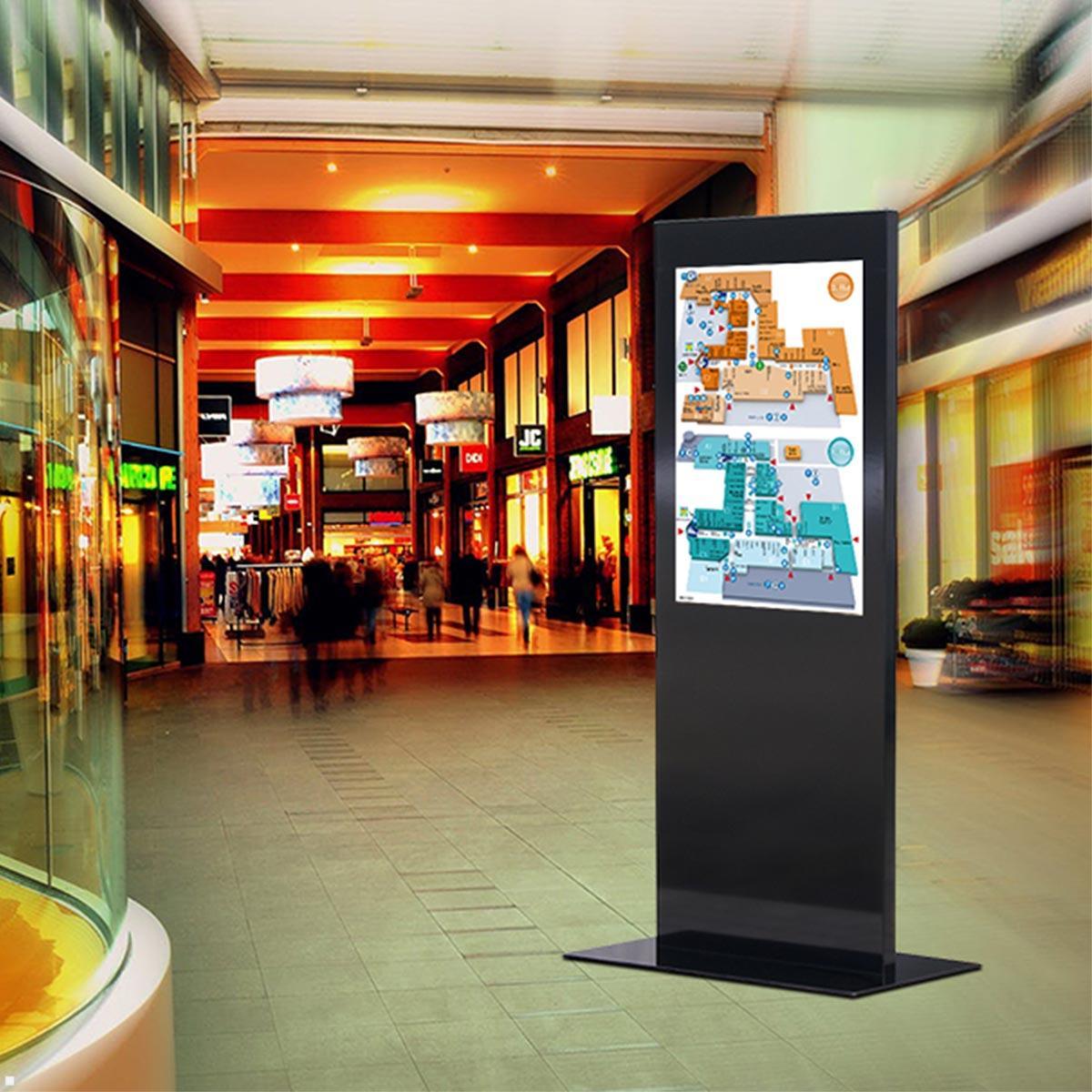 MonLines MDS014B Design IR Touch Display Stele 43 Zoll THIN als Wegweiser MonLines MDS014B Design IR Touch Display Stele 43 Zoll THIN als Wegweiser