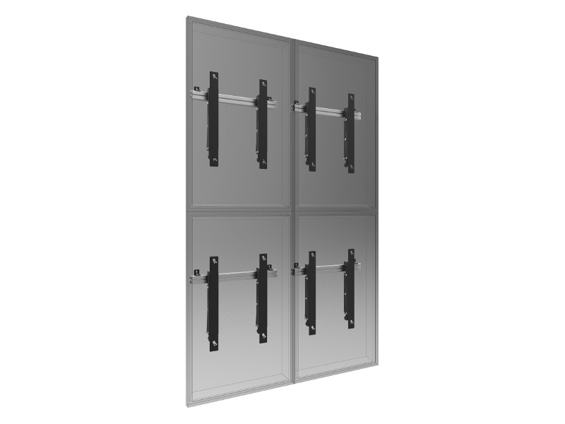 SmartMetals Zubehör VESA Adapter 600mm, Hochformat Videowall Beispiel