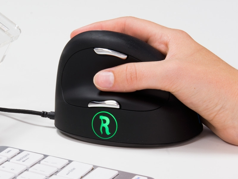 R-Go HE Mouse Break ergonomische Maus M rechts RGOBRHESMR, LED-Signal grün - gut