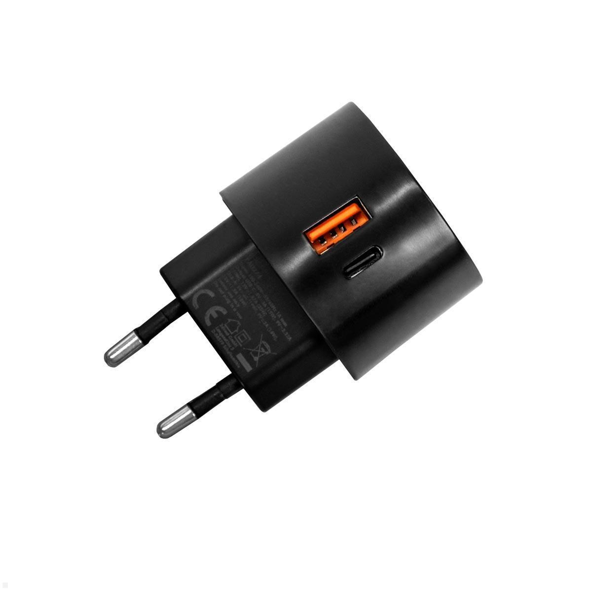 EVOline USB Ladegerät mehrfach miit USB-A und USB-C, 20W EVOline USB Ladegerät mehrfach miit USB-A und USB-C, 20W
