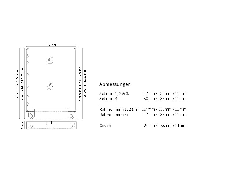 Basalte Eve diebstahlsicherer Wandhalter für iPad Mini 4, rund weiß Zeichnung Basalte Eve diebstahlsicherer Wandhalter für iPad Mini 4, rund weiß Zeichnung