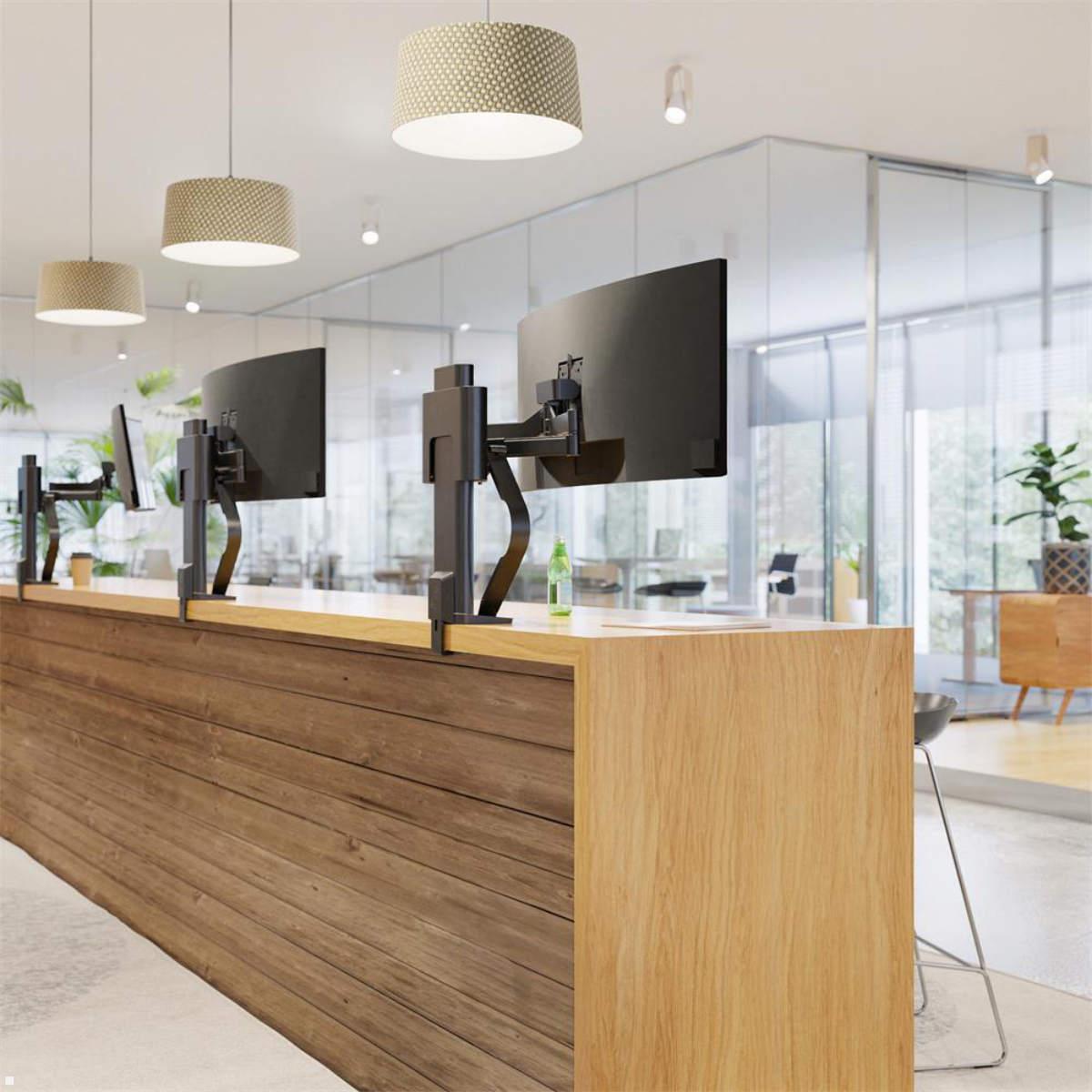 Ergotron TRACE Monitorhalterung mit flacher Tischklemme Seitenansicht