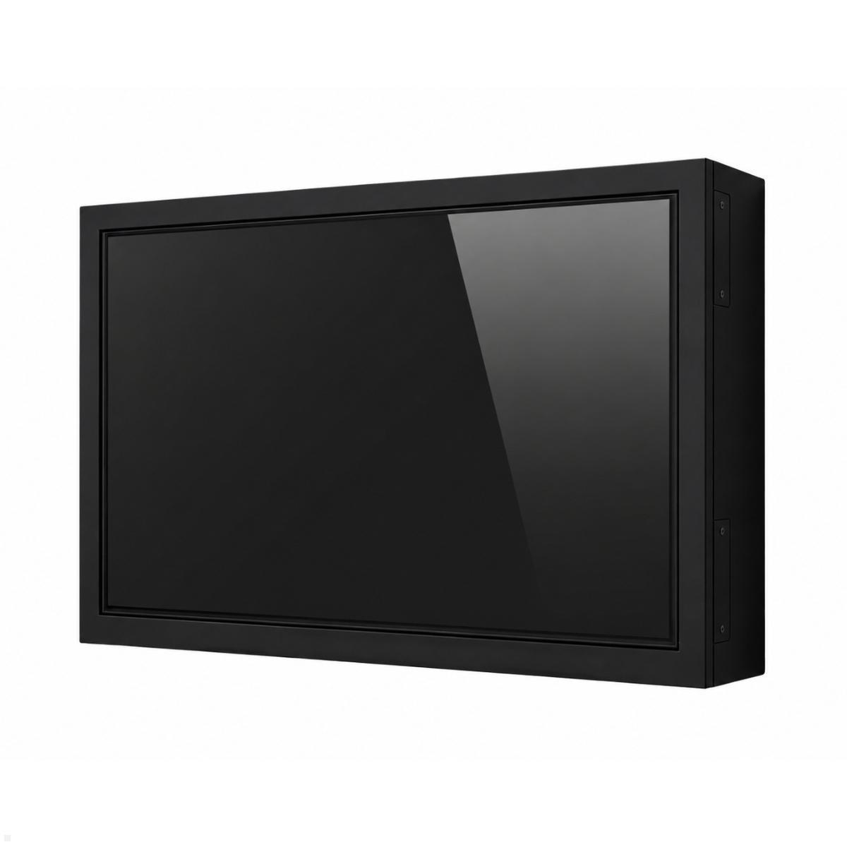 MonLines MBGM75 Brandschutzgehäuse mit 75" Monitor, schwarz, Brandschutzgehäuse Monitor