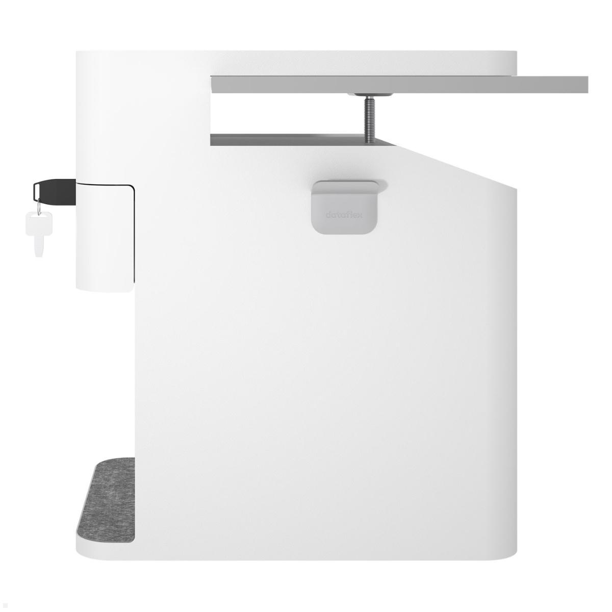 Dataflex Bento Desktop Locker 500 Untertisch Schrank mit Tischklemme (45.500), weiß Seitenansicht Dataflex Bento Desktop Locker 500 Untertisch Schrank mit Tischklemme (45.500), weiß Seitenansicht