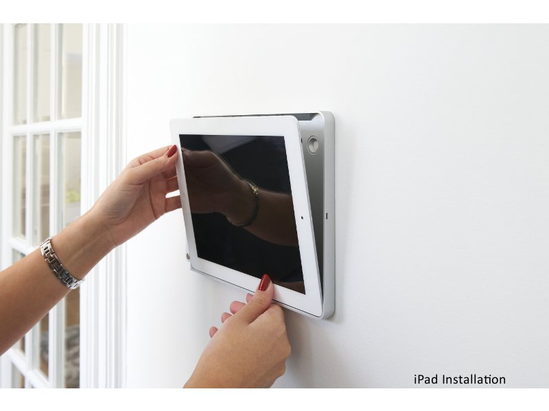 Basalte Eve diebstahlsicherer Wandhalter für iPad Mini 4, rund weiß Einbau Basalte Eve diebstahlsicherer Wandhalter für iPad Mini 4, rund weiß Einbau