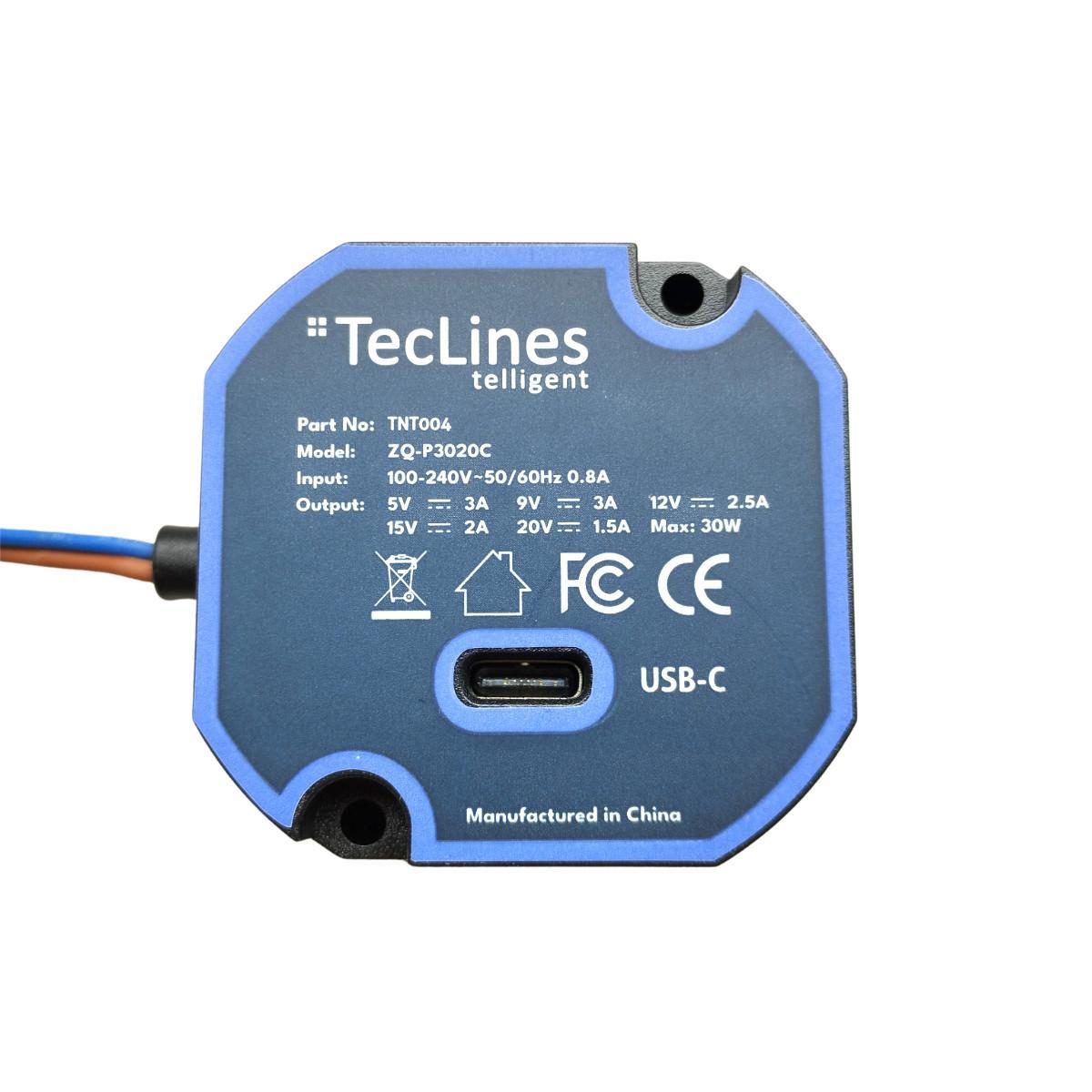 TecLines TNT004 Wandeinbau USB Tablet Unterputz Netzteil 30W Leistung TecLines TNT004 Wandeinbau USB Tablet Unterputz Netzteil 30W Leistung