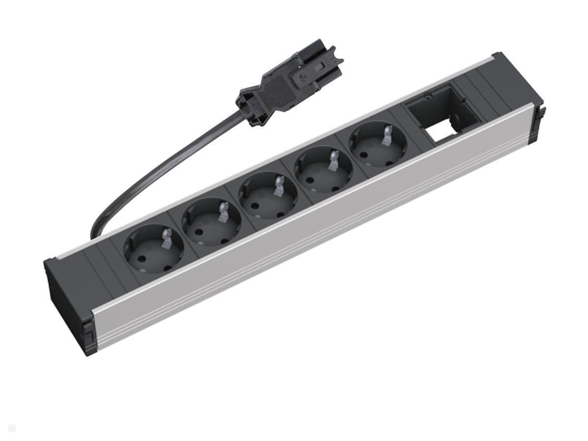 Bachmann CONI Modulträger 6-fach, 5x Steckdose, 1x CM (912.008) Bachmann CONI Modulträger 6-fach, 5x Steckdose, 1x CM (912.008)