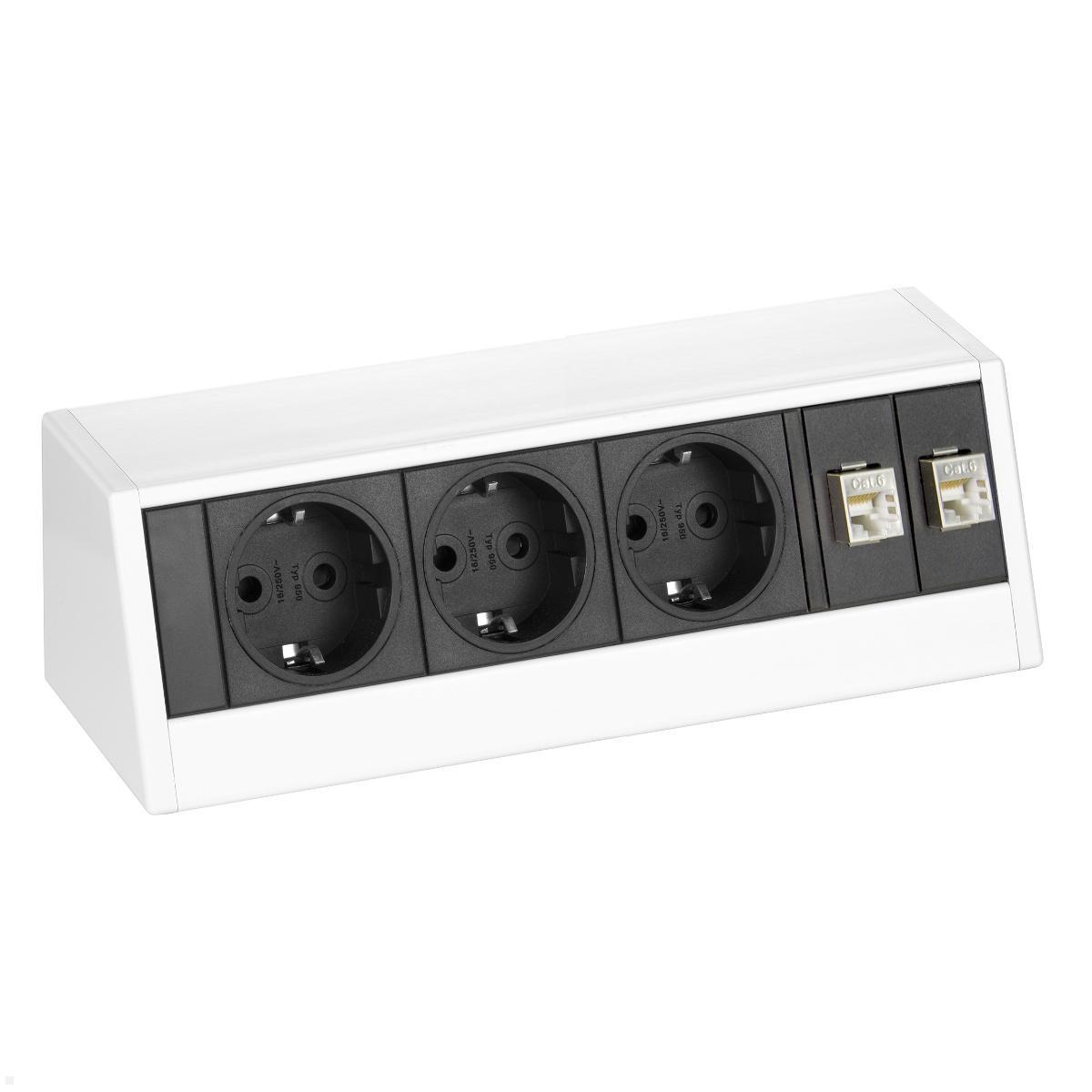 EVOline R-Dock Data Small 3-fach Steckdose, weiß EVOline R-Dock Data Small 3-fach Steckdose, weiß