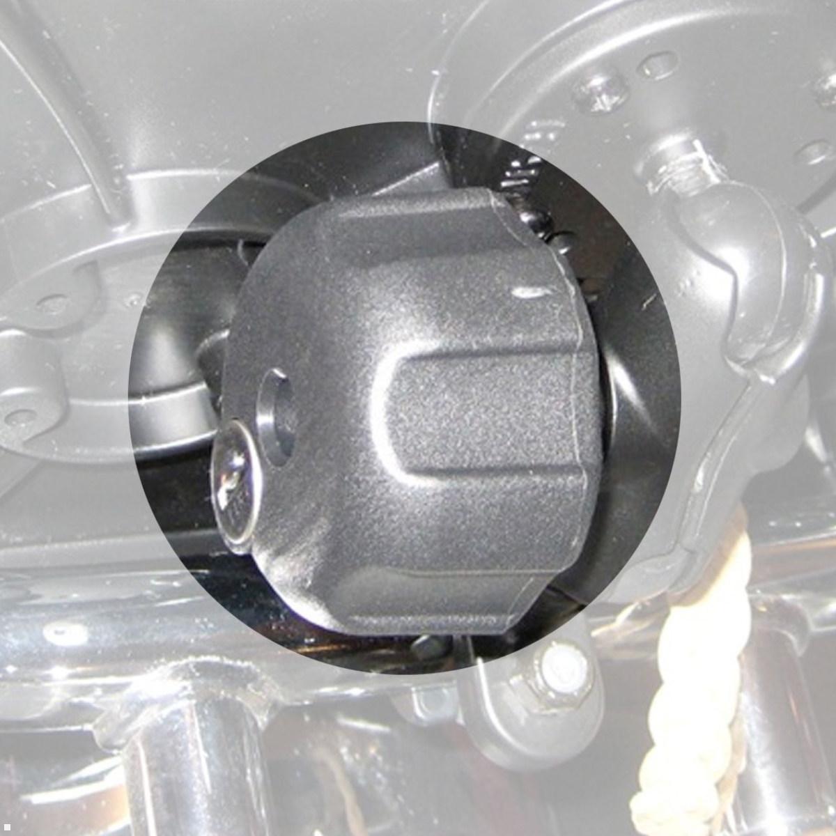 RAM Mounts Sicherungsschloss für B-Kugel Verbindungsarme (RAM-KNOB3LU), Anwendungsbeispiel