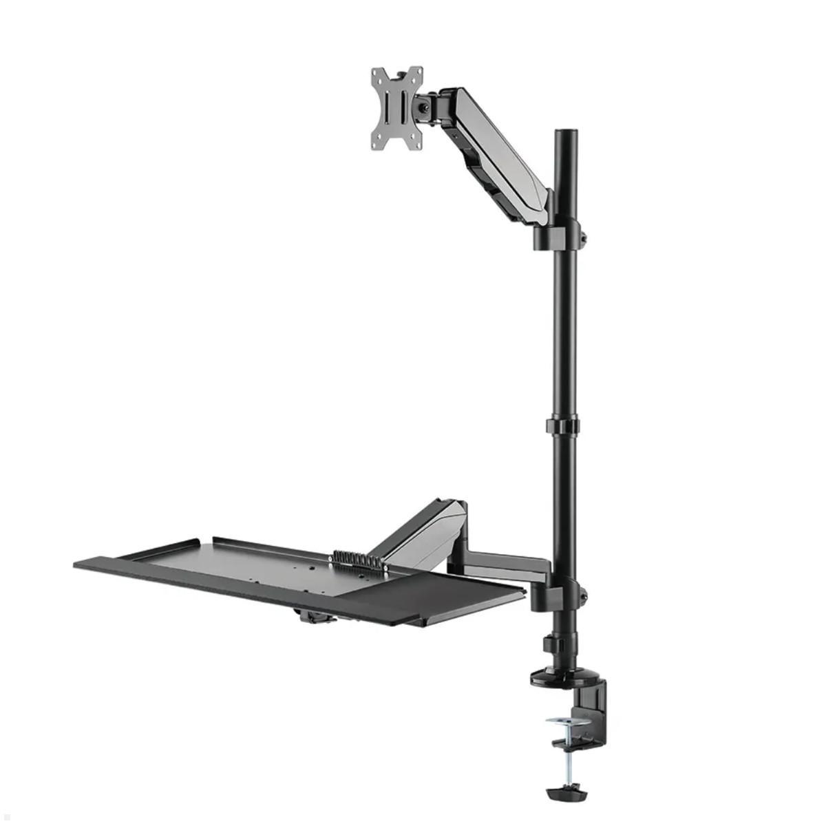 Neomounts DS90-325BL1 tischmontierter Sitz-Steh-Arbeitsplatz für Bildschirme bis 32 Zoll Neomounts DS90-325BL1 tischmontierter Sitz-Steh-Arbeitsplatz für Bildschirme bis 32 Zoll