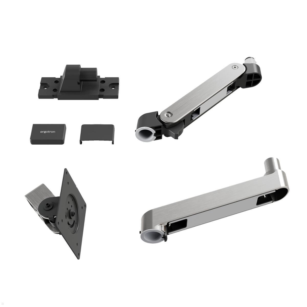 Ergotron LX Pro Monitor Wandhalterung schwenkbar bis 34 Zoll, Aluminium (45-683-026), platzsparende Monitorhalterung