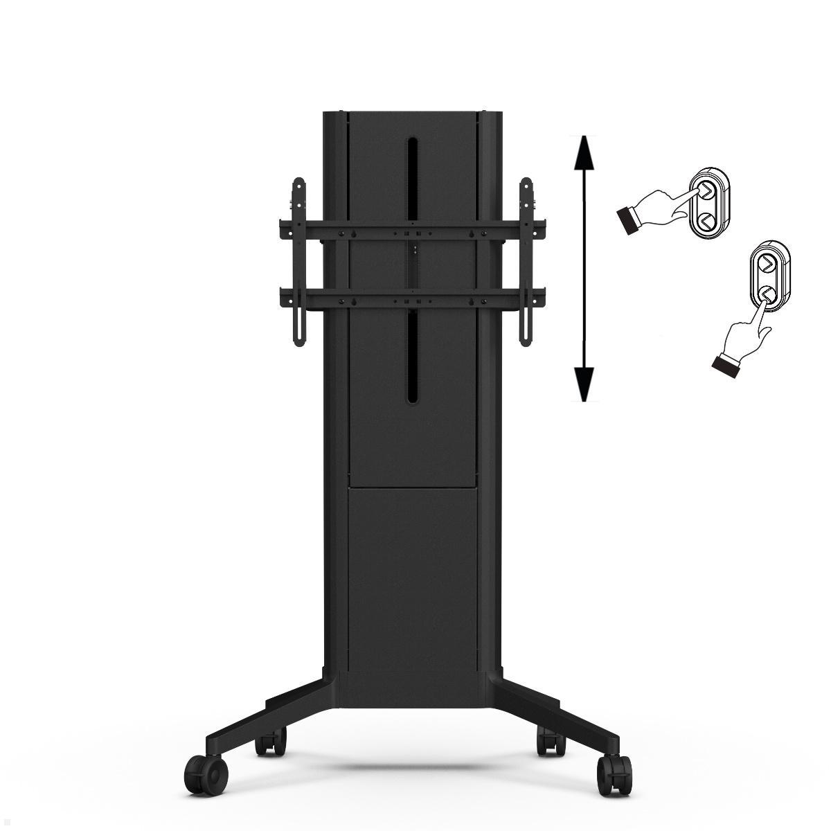 SMS EVER350 mobiler elektrischer TV Ständer 86 Zoll, Alu Cover schwarz (16-005-1C-M) SMS EVER350 mobiler elektrischer TV Ständer 86 Zoll, Alu Cover schwarz (16-005-1C-M)