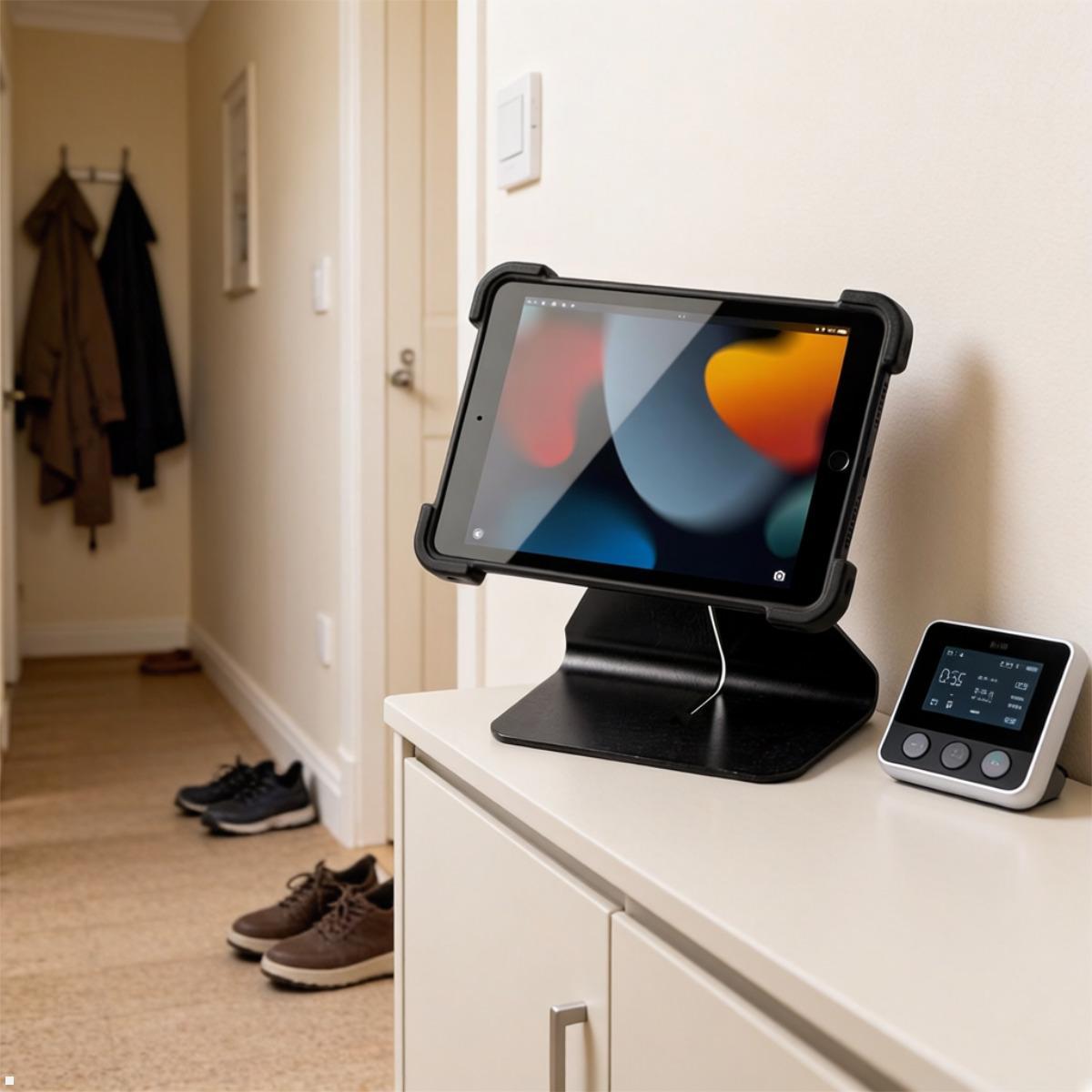 TabLines TTS011B Tablet Tischständer neigbar - schwarz, Tablet Tischhalter