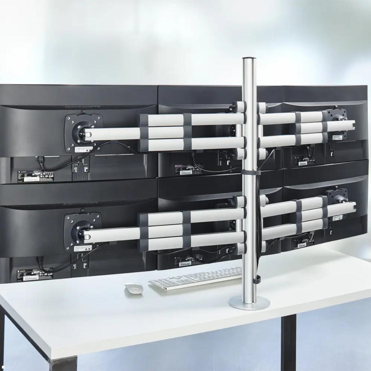 NOVUS TSS Sextett Monitorhalterung Teleskop für 6 Monitore Rückansicht