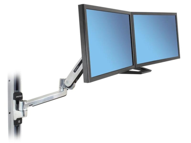 Ergotron LX HD Steh-Sitz Wandhalterung für 2 Monitore mit Justiergriff Ergotron LX HD Steh-Sitz Wandhalterung für 2 Monitore mit Justiergriff