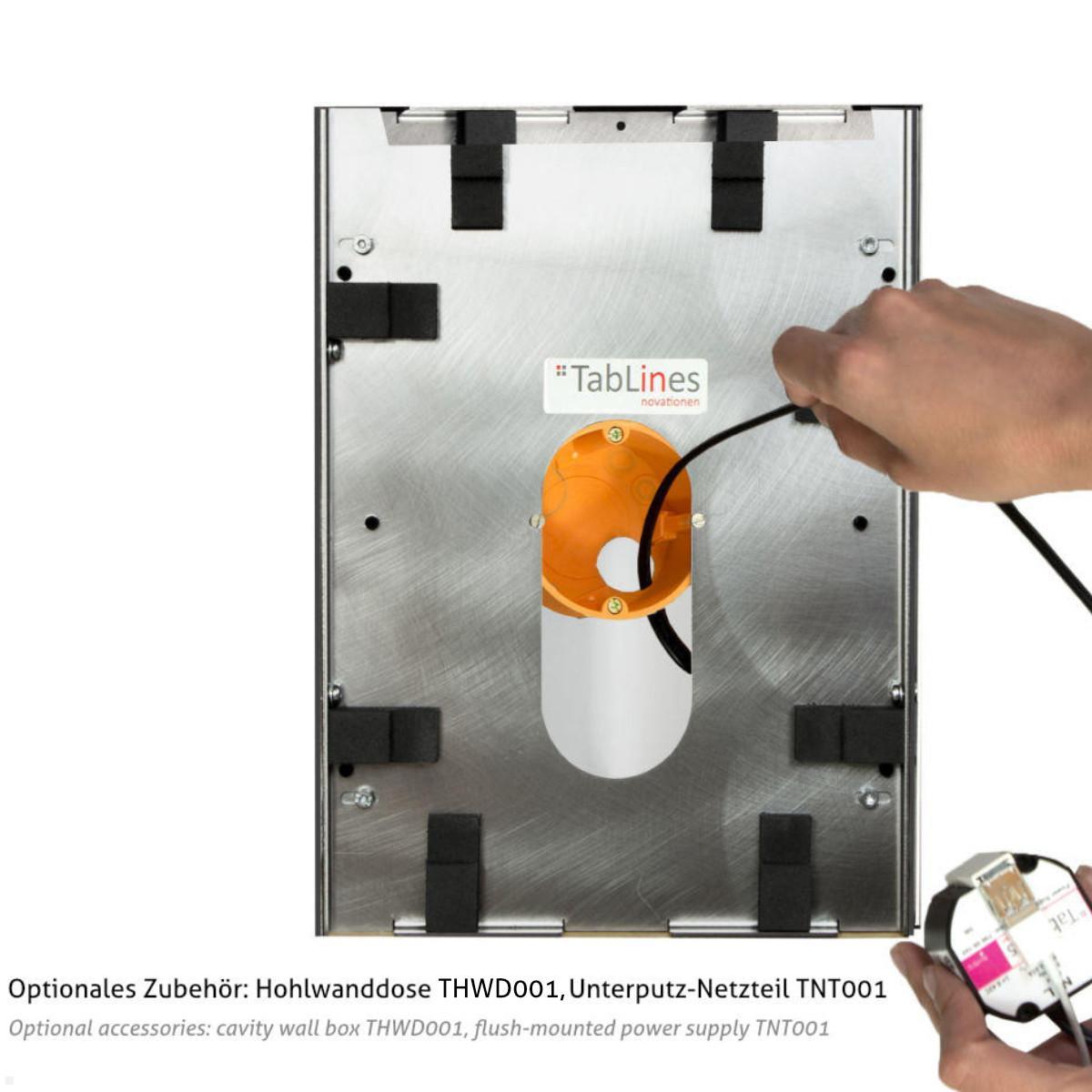 Apple iPad Pro 12.9 Tablethalterung für Wandeinbau, TWE098B, Unterputz Netzteil Apple iPad Pro 12.9 Tablethalterung für Wandeinbau, TWE098B, Unterputz Netzteil