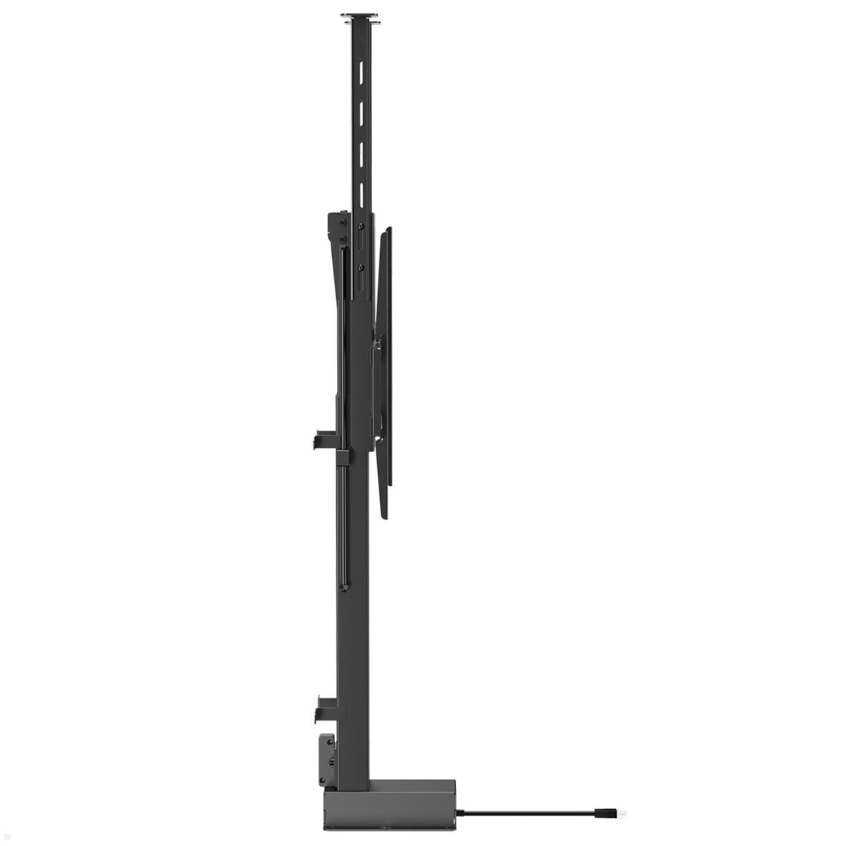 MonLines MLS037B Einbau TV Lift 37-65 Zoll, 900 mm Hub, schwarz, Seitenansicht