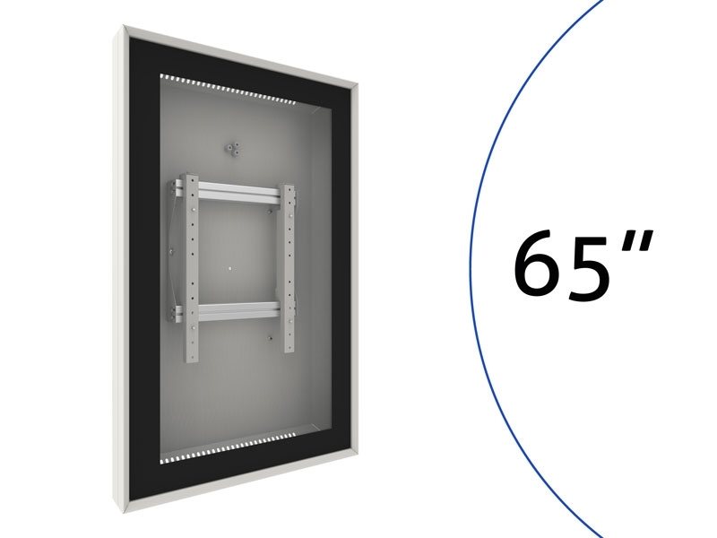 SmartMetals Indoor Gehäuse Wandhalter für Display 65 Zoll Hochformat