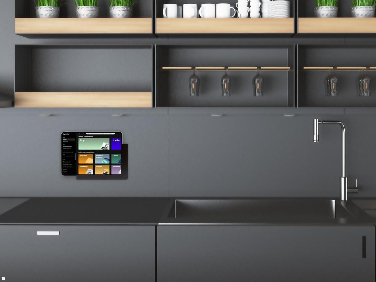 TabLines TWP007B Wandhalterung für Samsung Tab S7 11.0, schwarz, Anwendung Küche TabLines TWP007B Wandhalterung für Samsung Tab S7 11.0, schwarz, Anwendung Küche