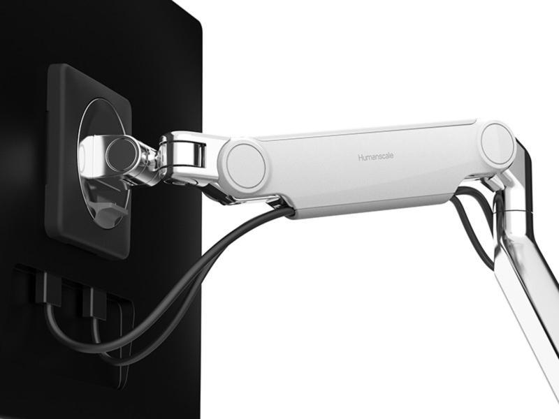 Humanscale M2.1 Monitor Wandhalterung, schräg, silber (M21HMSBTB) Kabelmanagement