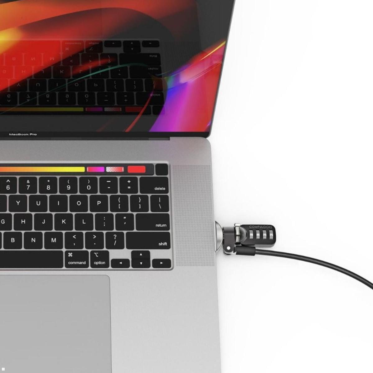 Compulocks Ledge Adapter, Zahlenschloss MacBook Pro 14", Seitenansicht Compulocks Ledge Adapter, Zahlenschloss MacBook Pro 14", Seitenansicht