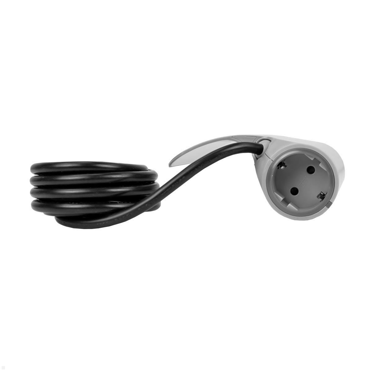 TecLines TSS001G Sofa Steckdose mit 2x USB-A Charger, grau