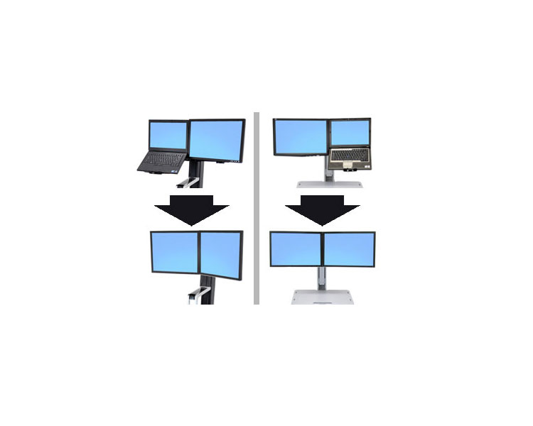 Ergotron Zubehör WorkFit-Kit zur Konvertierung von Dual Monitorhalter (97-616) Ergotron Zubehör WorkFit-Kit zur Konvertierung von Dual Monitorhalter (97-616)