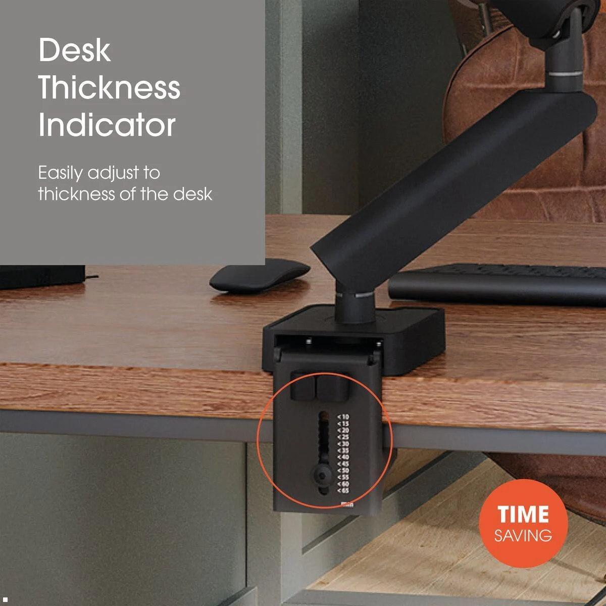 Vogels Motion Plus MOMO 4237B Dual Monitor Tischhalterung, schwarz, OneFinger Movement Dual Gelenkarm