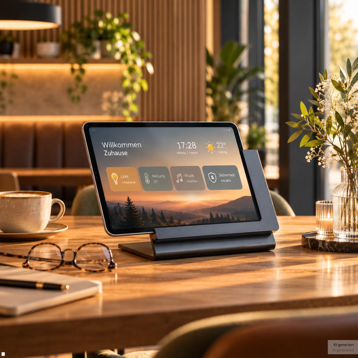 TabLines TTP025 Tabletständer Tisch Plug für Samsung Tab S12 Ultra 14.6, Anwendungsbeispiel Büro