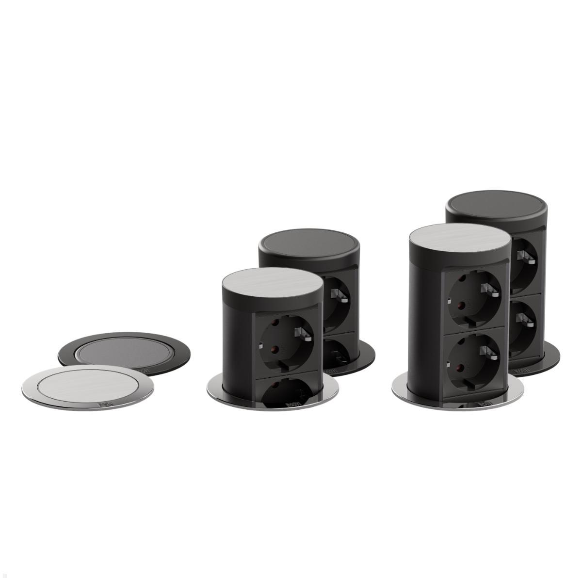 Bachmann ELEVATOR 2 ausfahrbare Steckdose 2-fach – Detailansicht