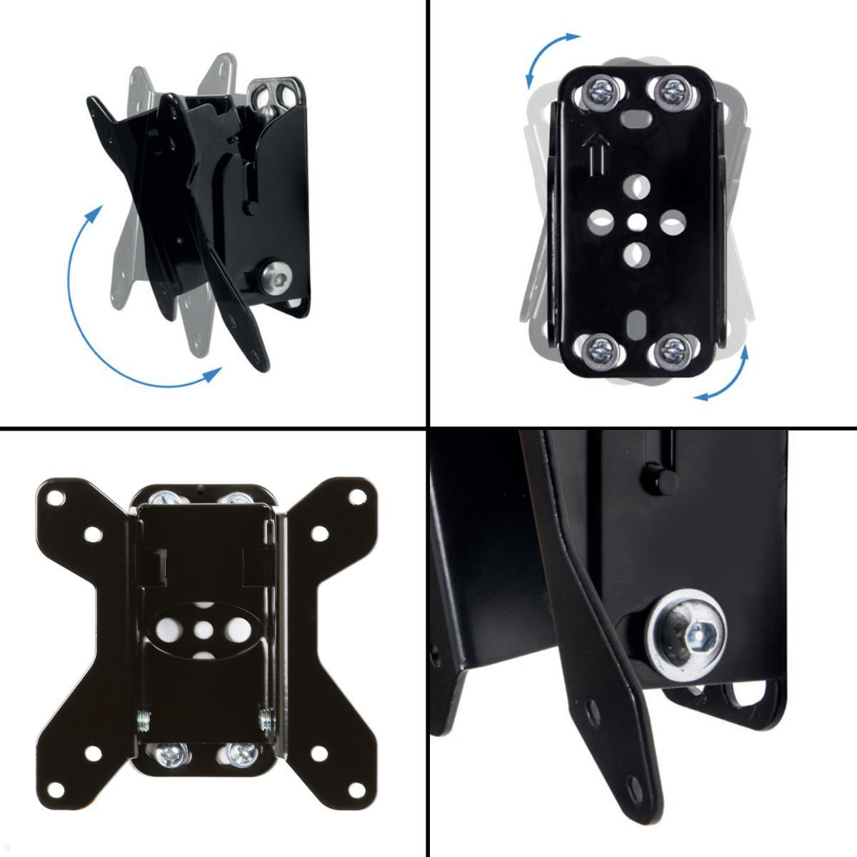 B-Tech BT7511/B Neigbarer Monitor Wandhalter bis 28 Zoll, schwarz Funktionen B-Tech BT7511/B Neigbarer Monitor Wandhalter bis 28 Zoll, schwarz Funktionen