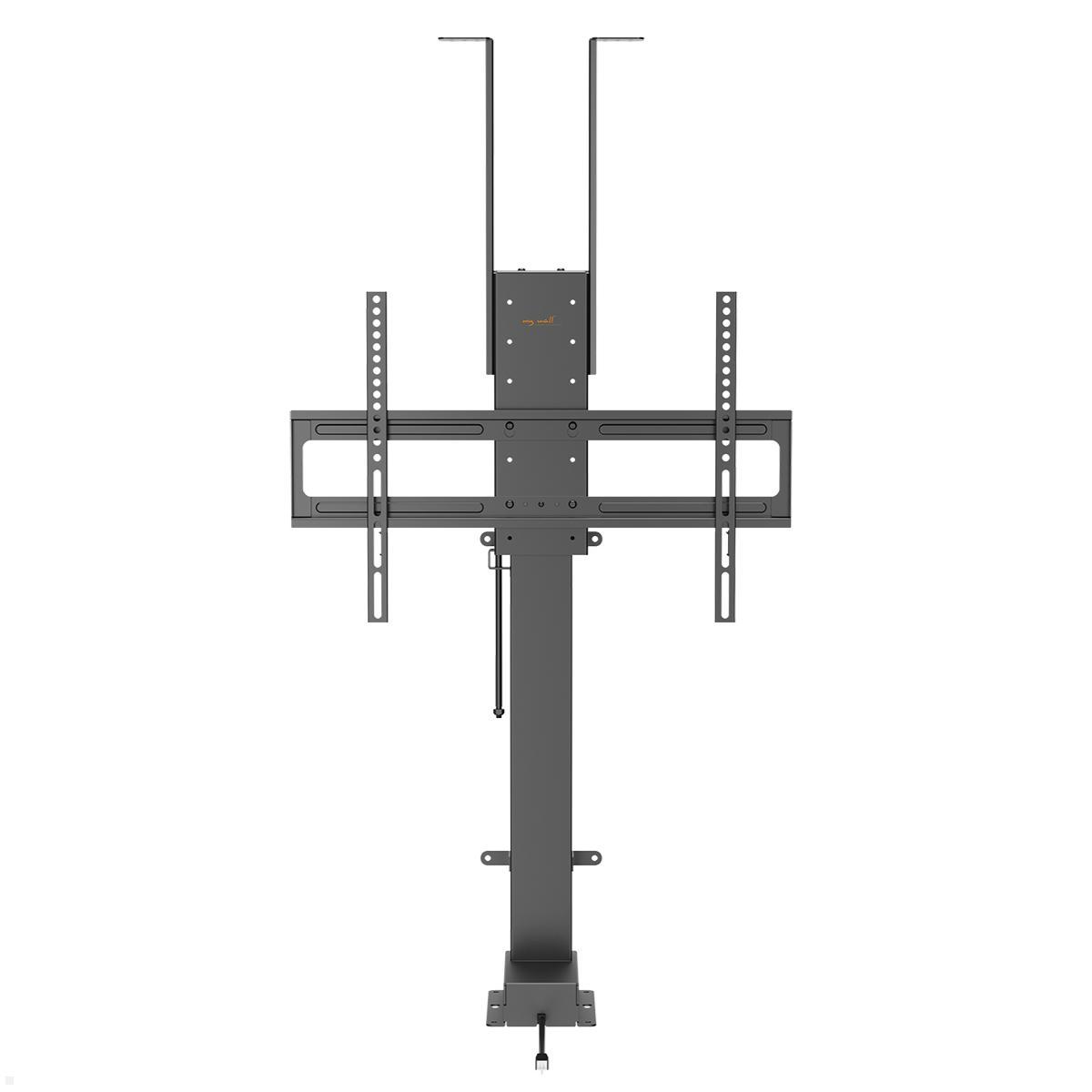 MonLines MLS037B Einbau TV Lift 37-65 Zoll, 900 mm Hub, schwarz, front