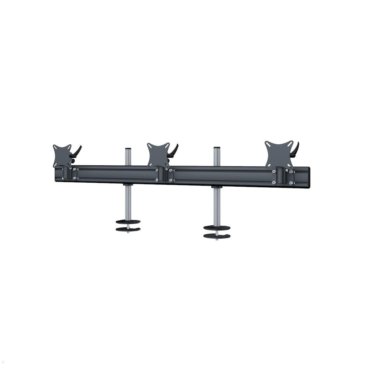 MonLines MTH209B Flat 3-fach Monitor Tischhalterung Einbau 25-32 Zoll, schwarz MonLines MTH209B Flat 3-fach Monitor Tischhalterung Einbau 25-32 Zoll, schwarz