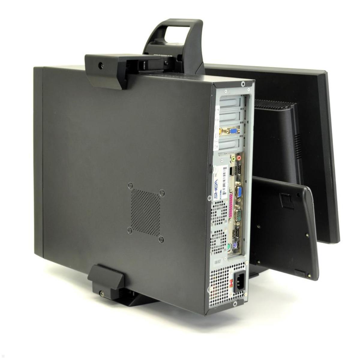 Ergotron Neo-Flex All In One SC Lift Standfuß (33-338-085) Ansicht CPU Halterung Ergotron Neo-Flex All In One SC Lift Standfuß (33-338-085) Ansicht CPU Halterung