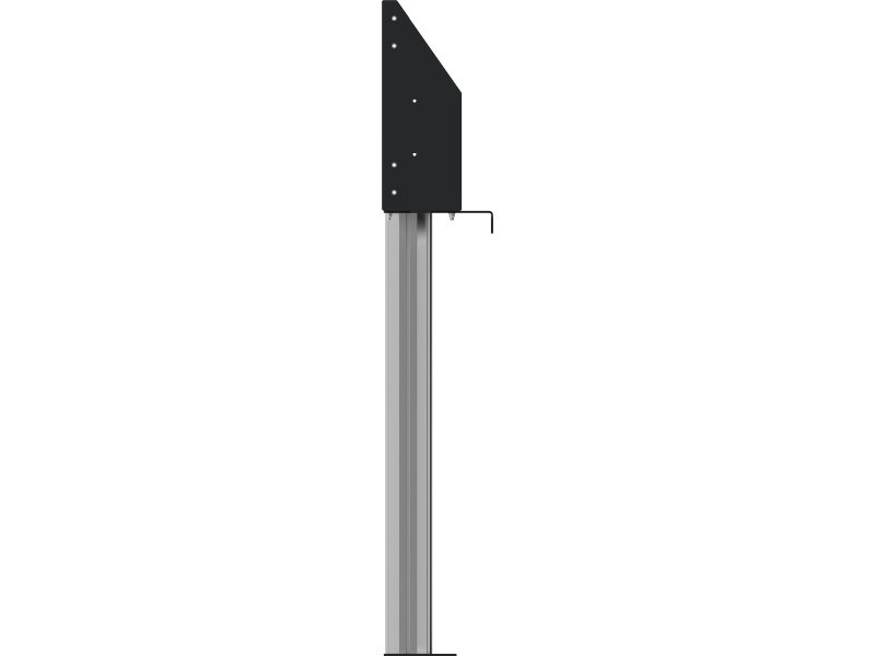 SmartMetals Boden-Wandsäule 1200 mm für Touchscreens bis 135 kg Seitenansicht