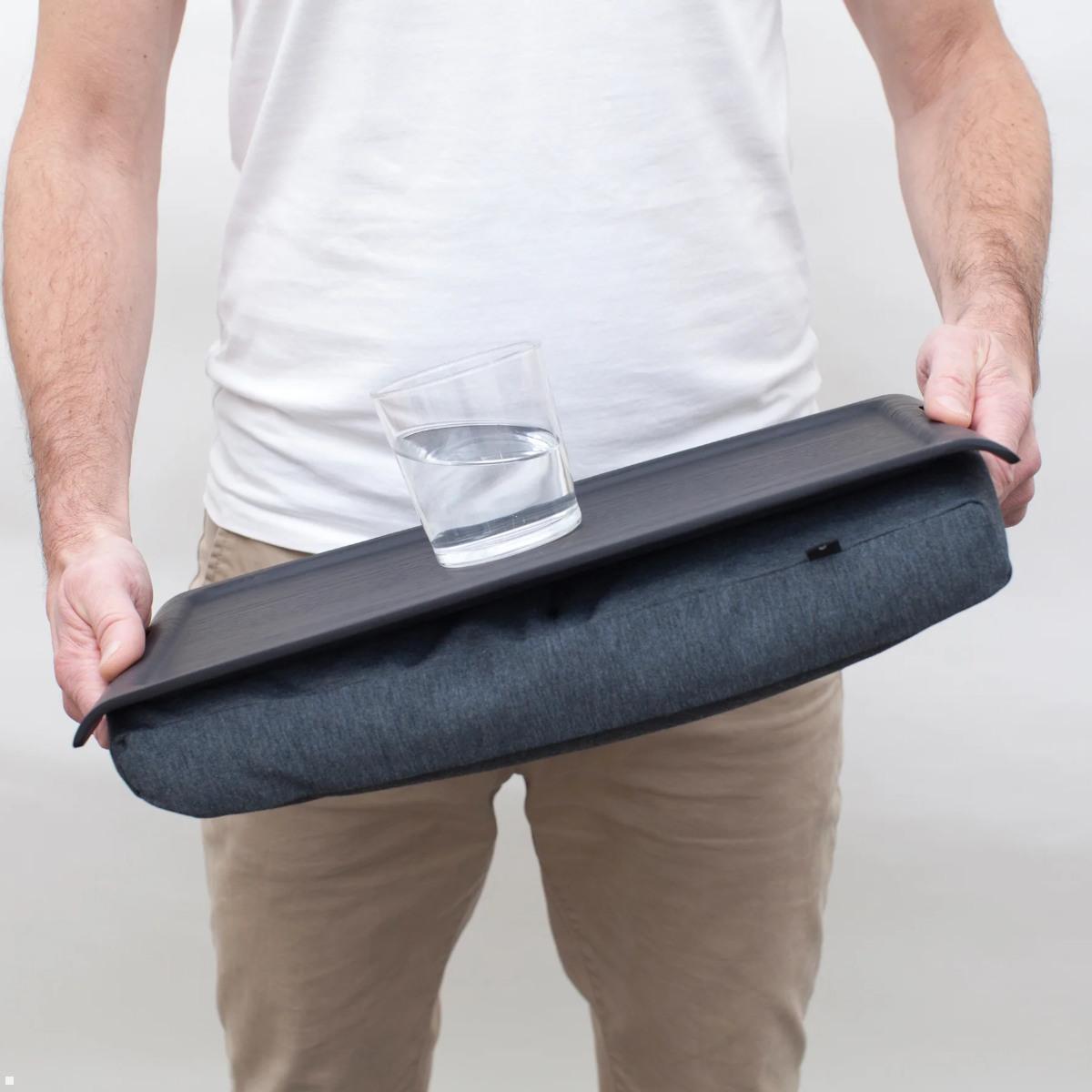 Bosign Laptop Knietablett Mini Laptray Rutschfest, Schwarz, Kunststoffoberfläche