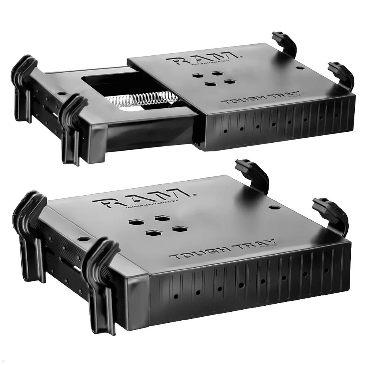 RAM Mounts Laptop-Halterung Tough-Tray Universal für 10-16 Zoll - AMPS-Lochmuster, Seitenansicht