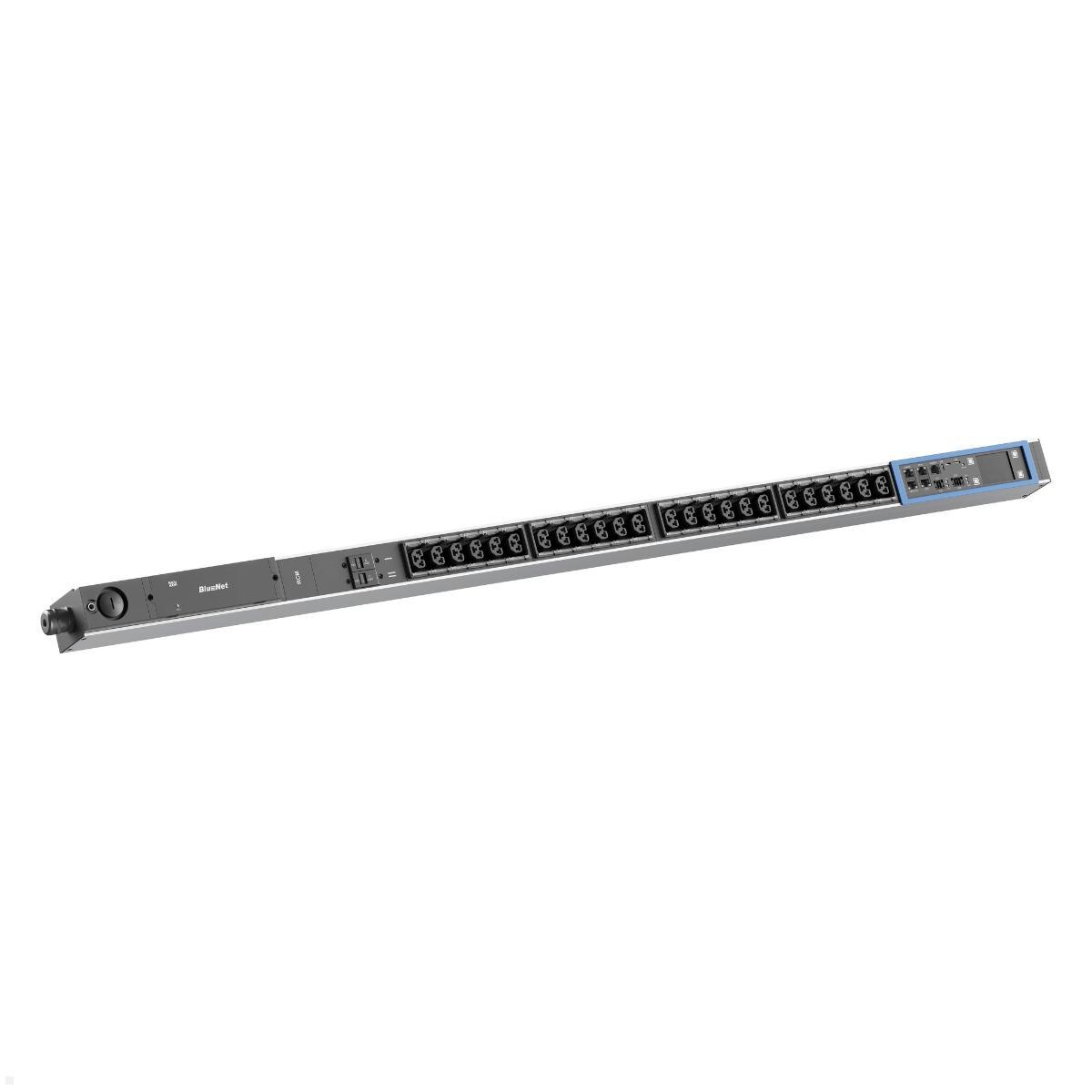 Bachmann BN PRO S Switched RCM - 32A Rack PDU mit 24xCombo 2xMCB, 3,0m CEE 32A/3p (BM0024780), Rack PDU RCM 32A