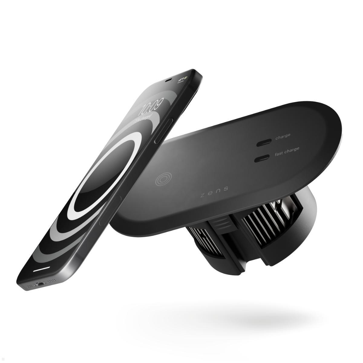 Zens PuK Combi ZEPC04BPD mit Qi-Ladefunktion und 2 x USB-C, schwarz Wireless Charger