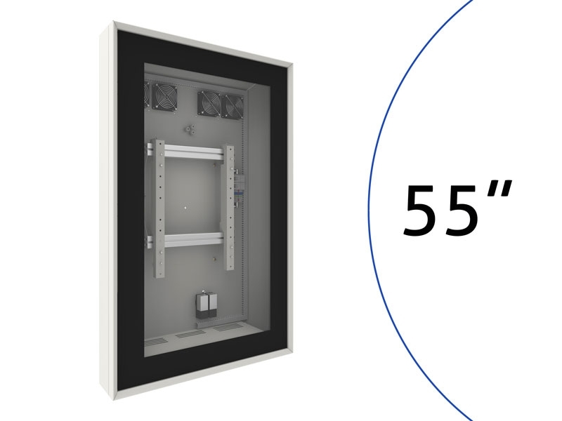 SmartMetals Outdoor Gehäuse Wandhalter für Displays bis 2500cd 55 Zoll Hochformat
